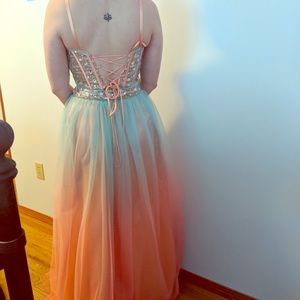 Two-piece prom dress